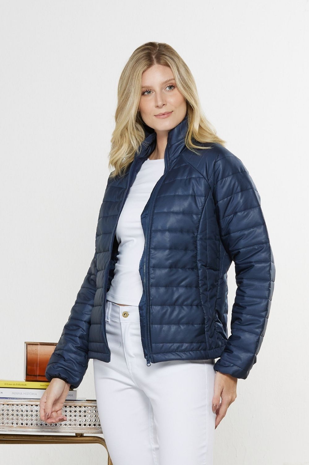 JAQUETA FEM PUFFER-MARINHO