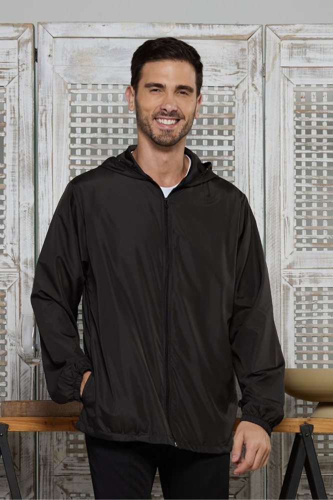 JAQUETA MASC CORTA VENTO PATCH-PRETO