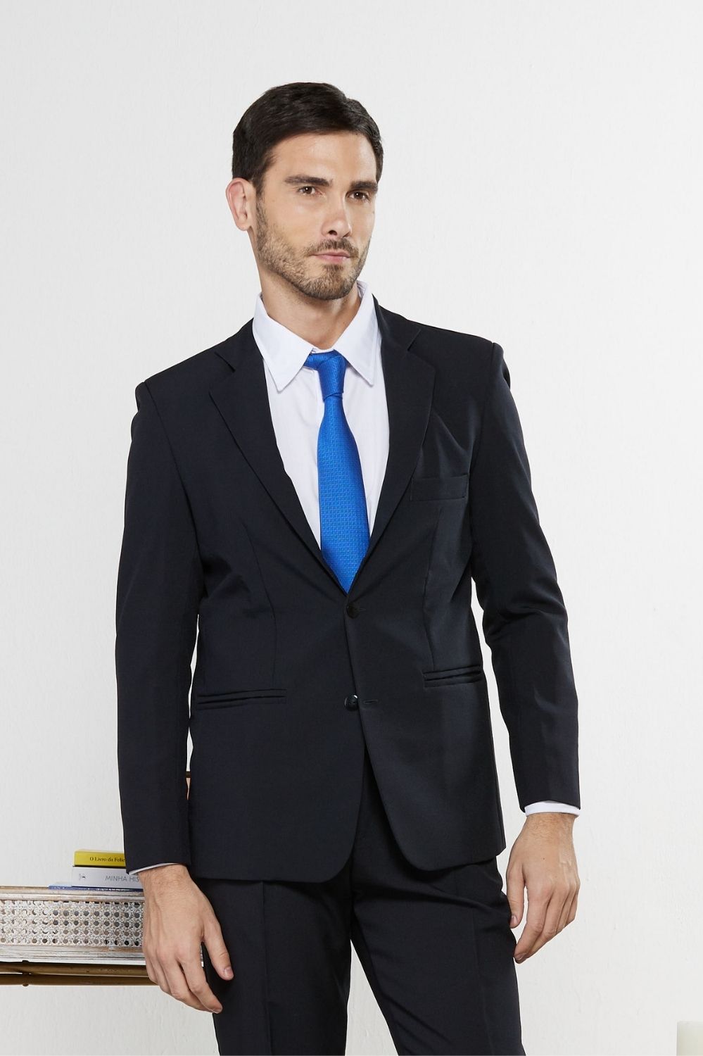 BLAZER SOCIAL SLIM MASC ML OXF-PRETO