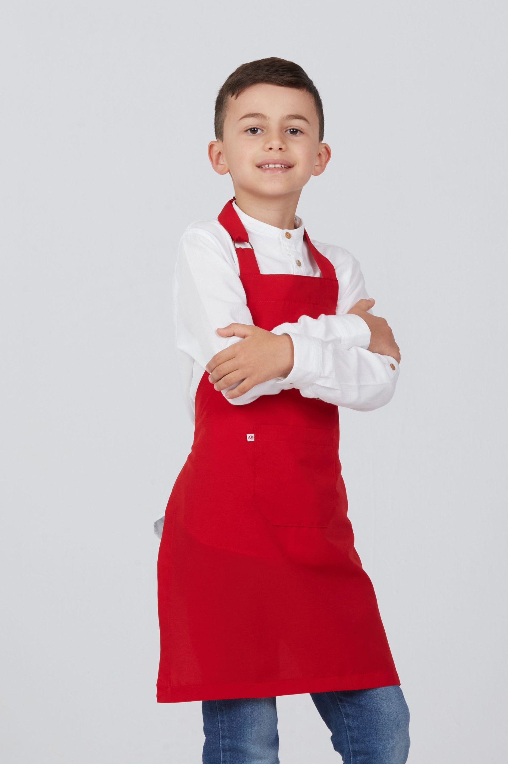 AVENTAL CURTO INFANTIL SELETEL-VERMELHO 5113