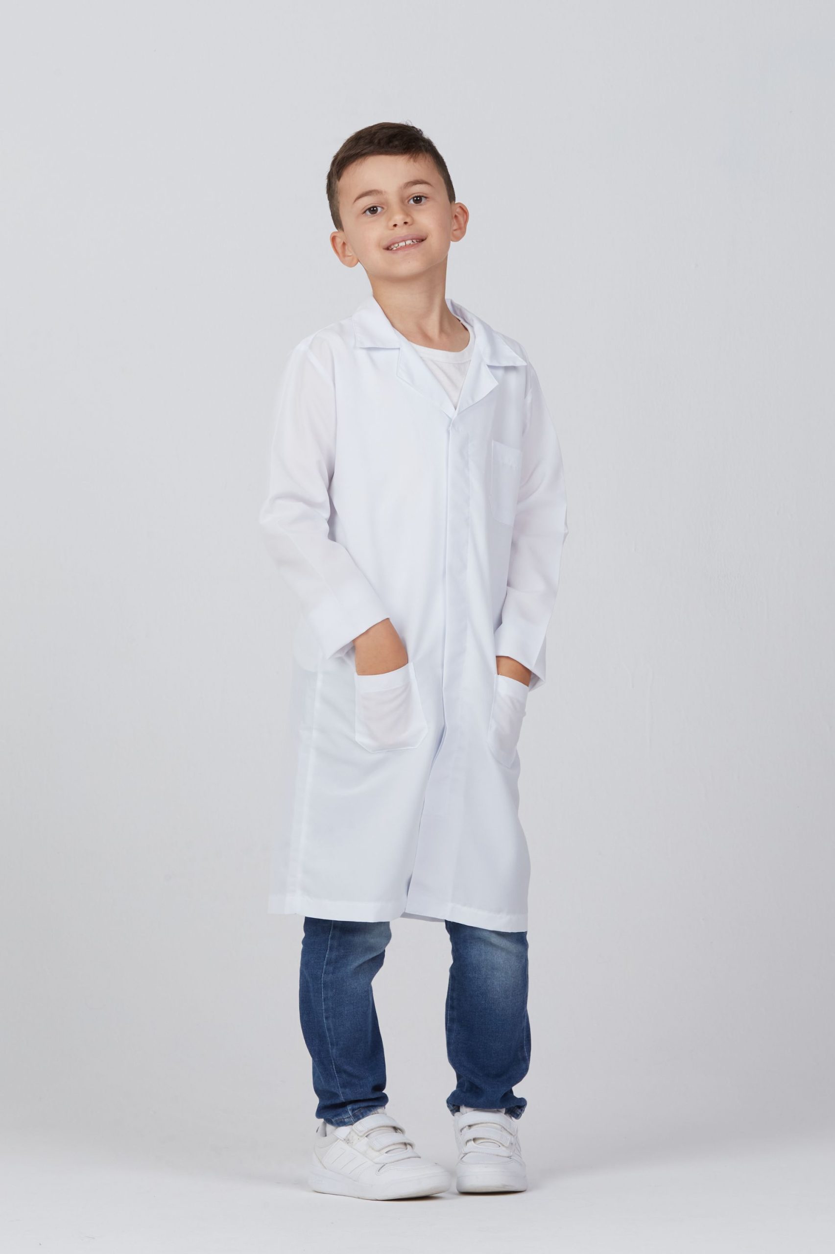 JALECO 3/4 INFANTIL SELETEL-BRANCO