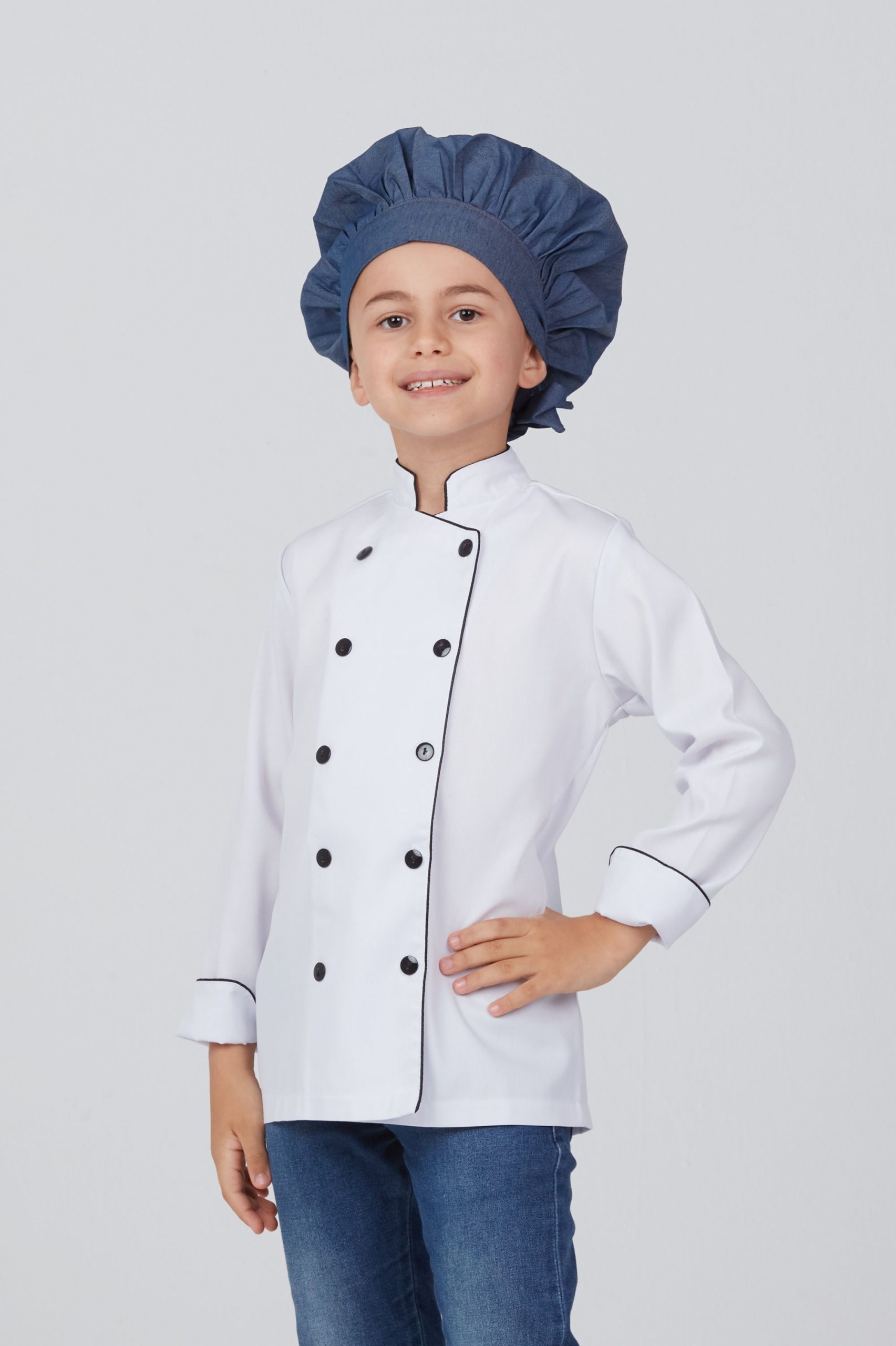 DOLMA INFANTIL GABARDINE BCO-BCO/PRETO